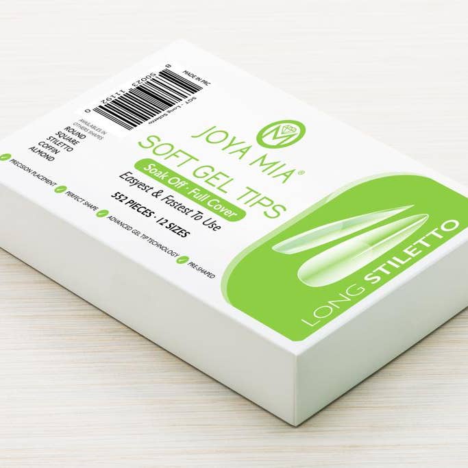 JOYA MIA - Wholesale Press-on/fake nails - Soft Gel Nail Tips Full Cover - Clear Soft Pre-buff PMMA False Press on Nail Tips5