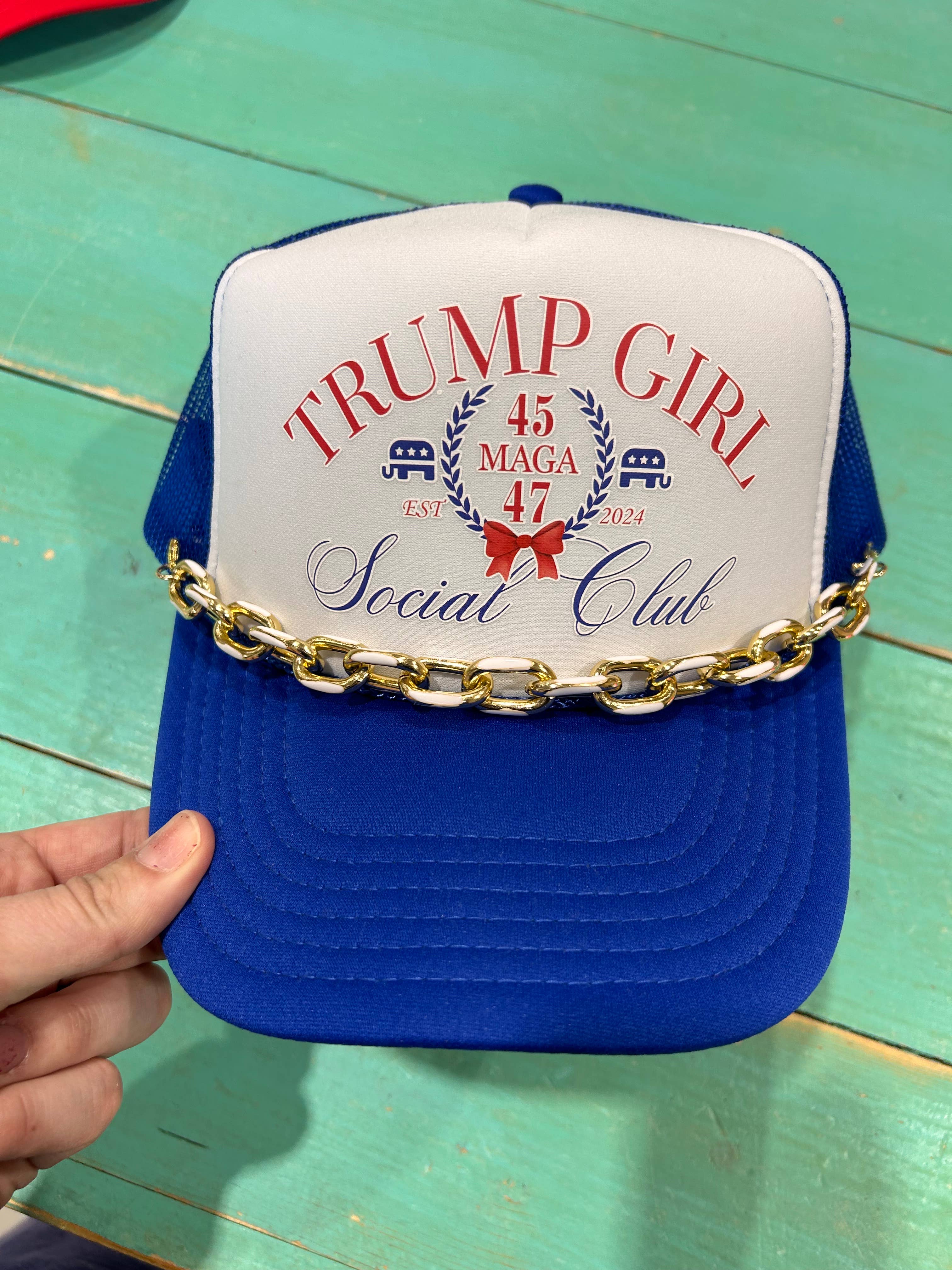 Vibes Hat Company - Wholesale Trucker Hat - Women's - Trump Girl Social Club Trucker Hat | 4th Of July Hats | USA 6