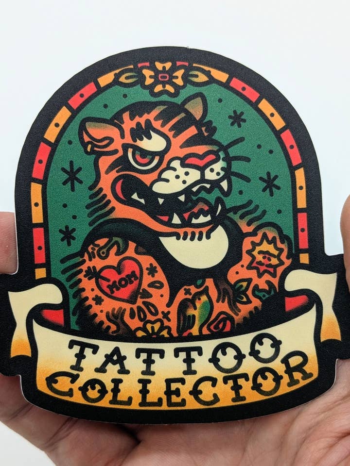 Tattoo Collector 3.25" Sticker for wholesale by MOTEL777