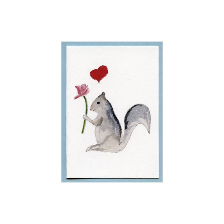 Carte d'encastrement Squirrel Love pour la vente par Zucchini Fish