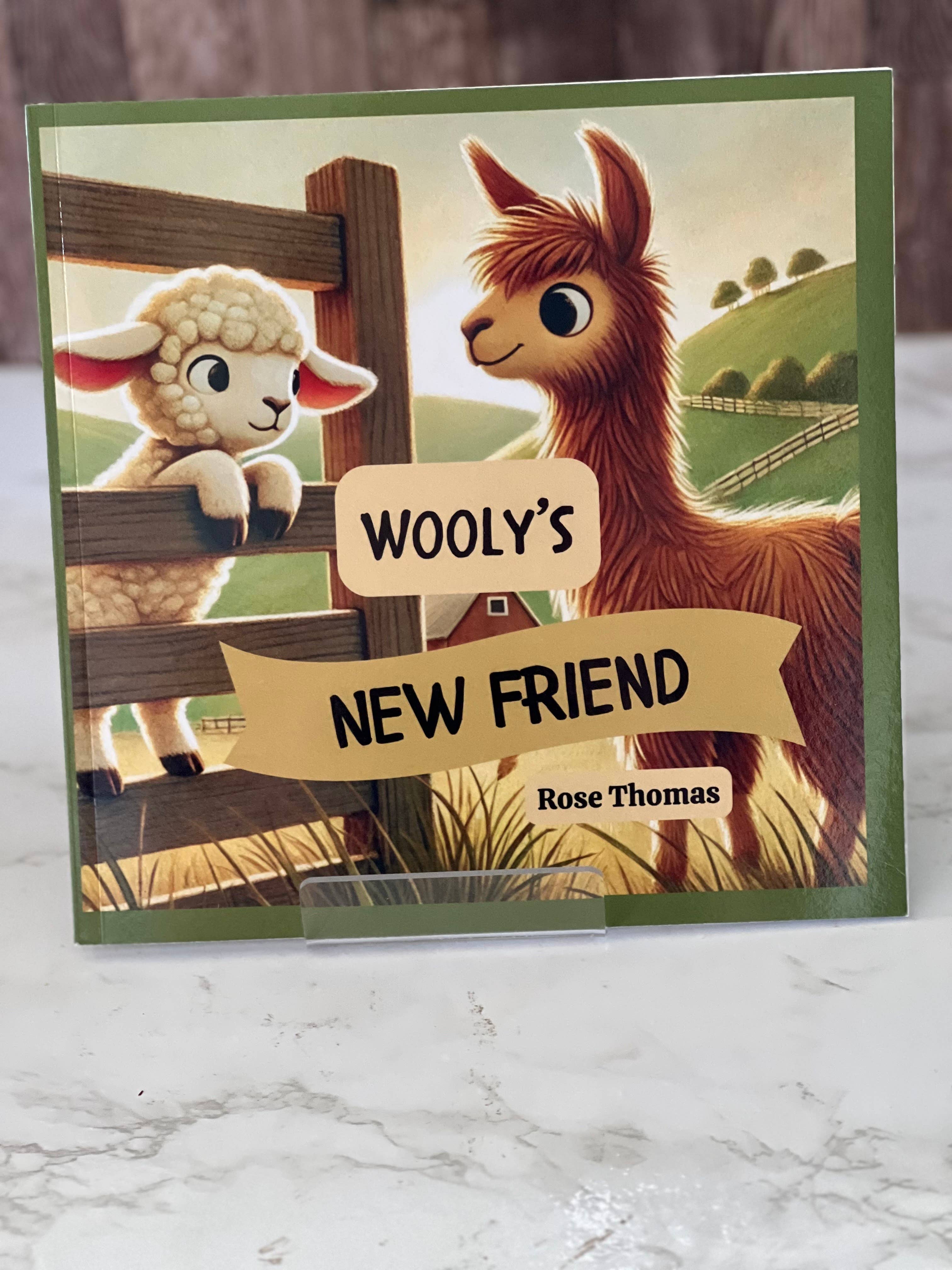 Black Ridge Croft Farm Store - Wholesale Preschool Book (3-5) - Wooly's New Friend ~ 8.5 x 8.5 Children's Picture Book