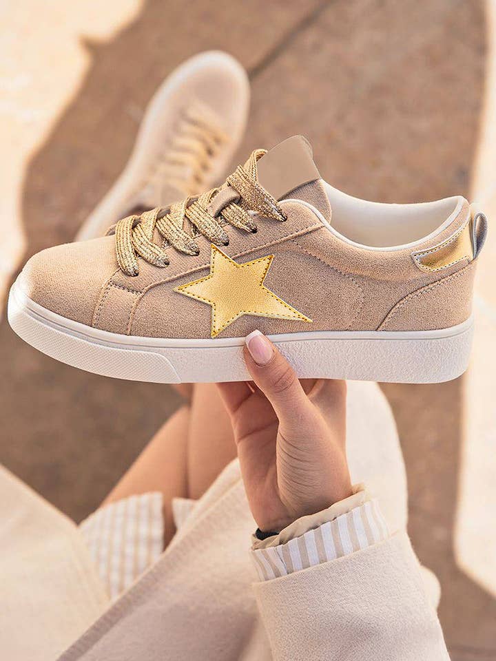 Buckskin Emily Patchwork Lace Up Sneakers for wholesale on Faire1