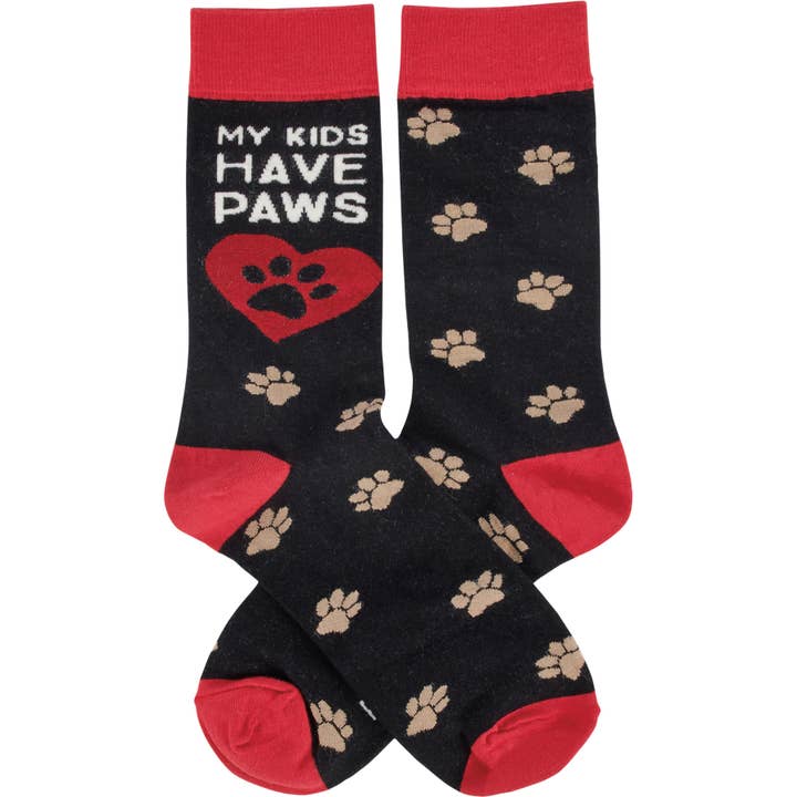 Primitives by Kathy - Wholesale Socks - Unisex - My Kids Have Paws Socks