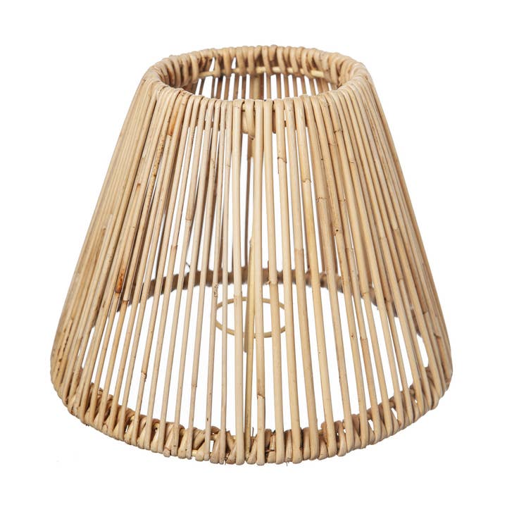 Mini naturlig lampeskærm i rattan for engroshandel hos Taller Indias