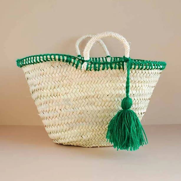 Market Basket, borsa in paglia, borsa per la spesa, French Market per la vendita all'ingrosso da parte di DarKech