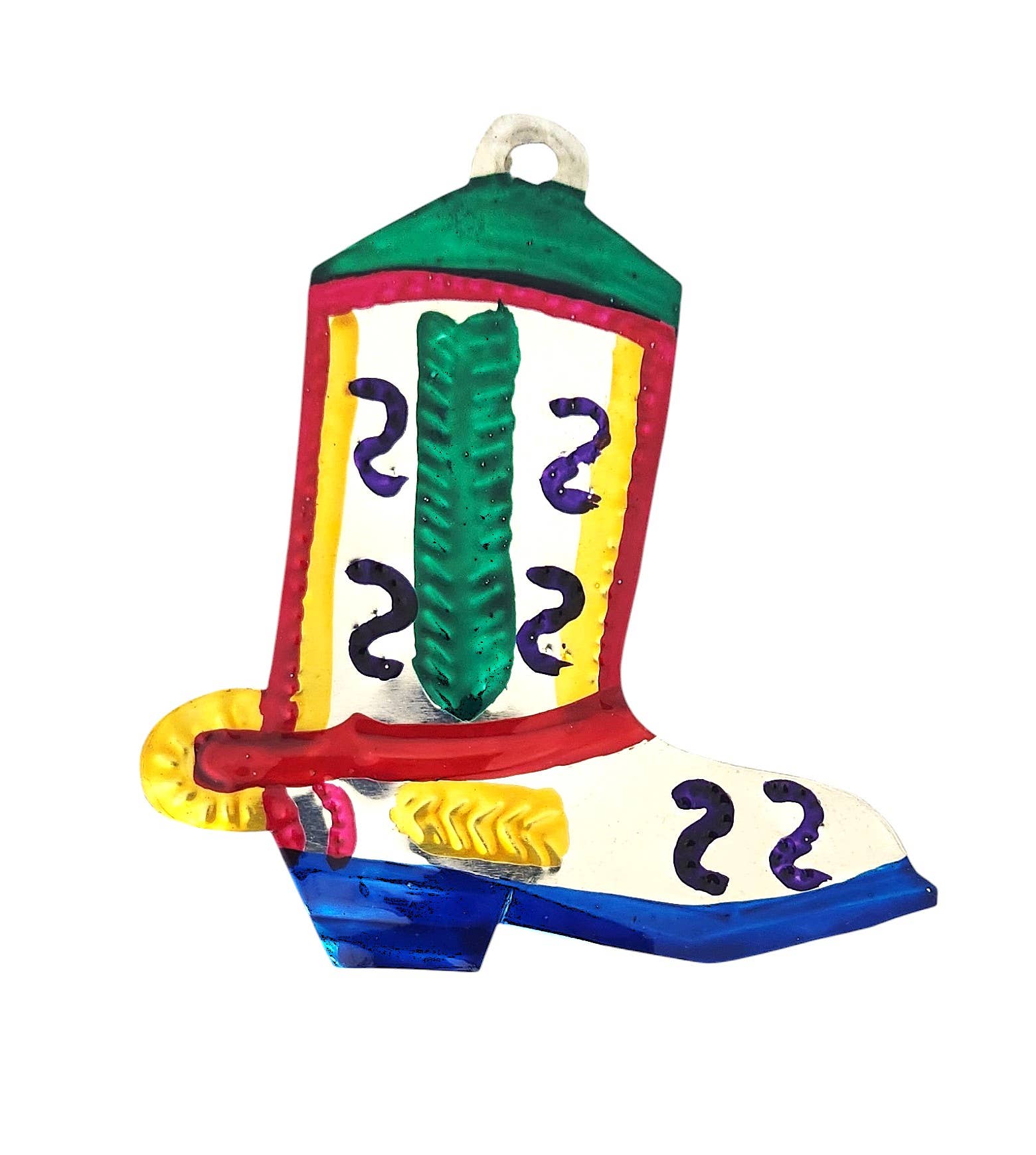 Sedona Spirit - Wholesale Ornament - Tin Cowboy Boot Ornament0