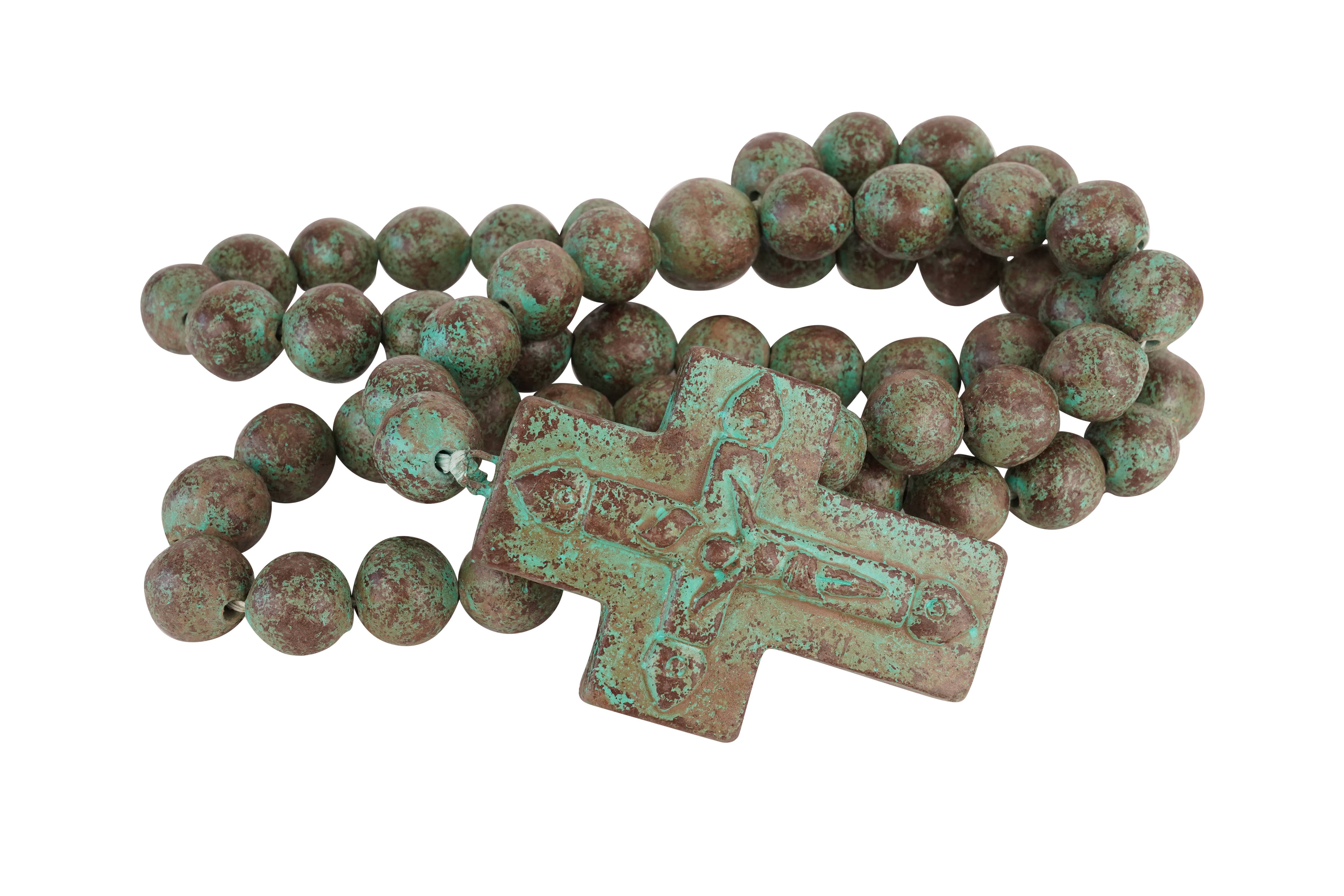 My Amigos Imports - Wholesale Prayer Beads Necklace - CLEARANCE-Medium Clay Rosary-Beads-Rustic-32-35-Medium-$222