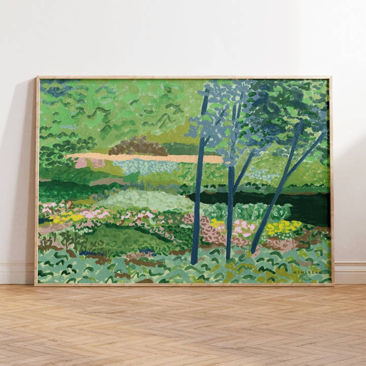 Landschapskunst Print | Tuinlandschap | Bloemenkunst Print voor wholesale door Minibeau