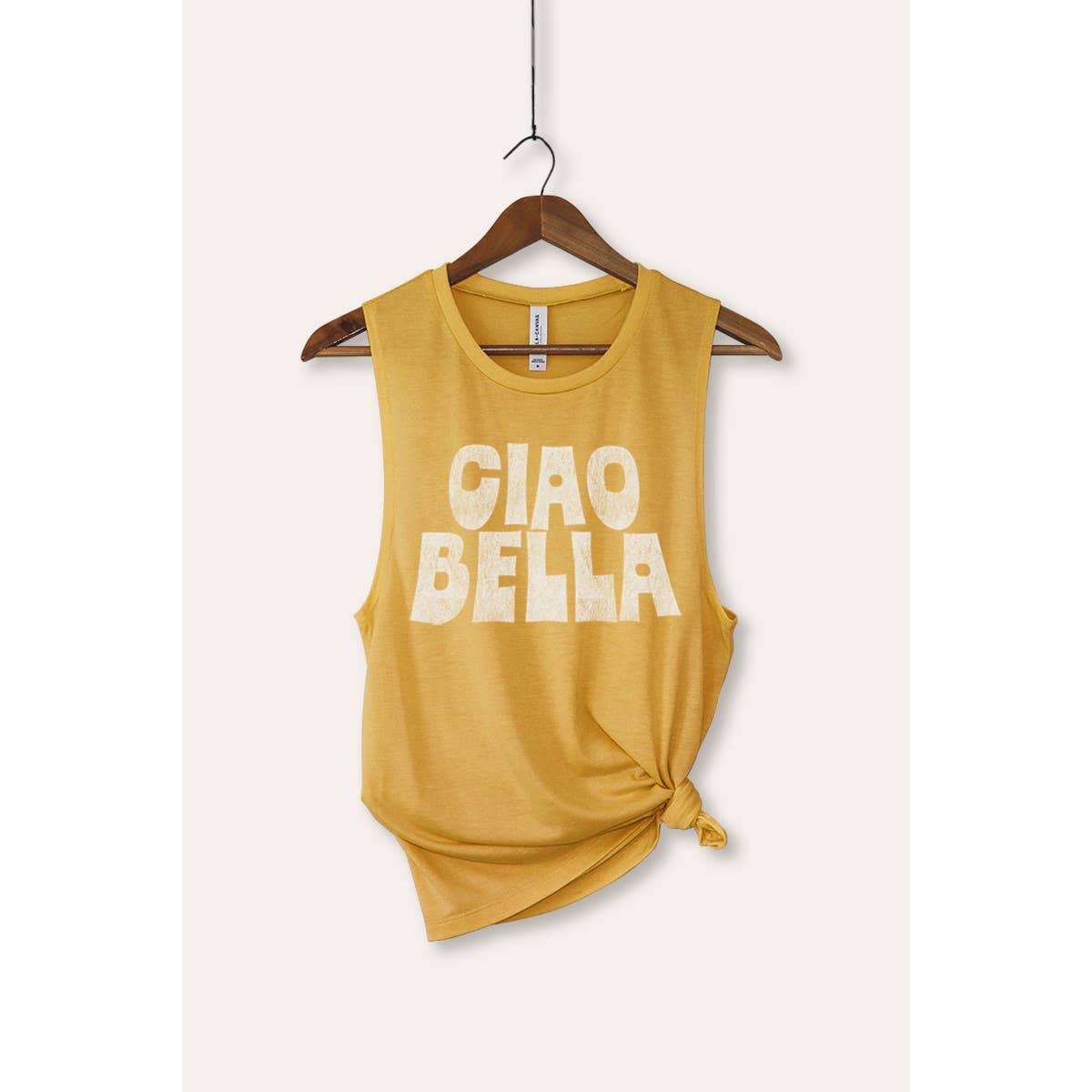 VINTAGE POINT USA - Wholesale Tank Top - Women's - CIAO BELLA TYPOGRAPHY BELLA CANVAS TANK TOP2