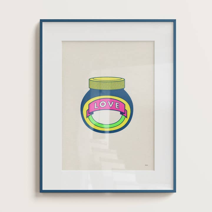Basil & Ford – wholesale Art print – Love - A4 Screen Print0