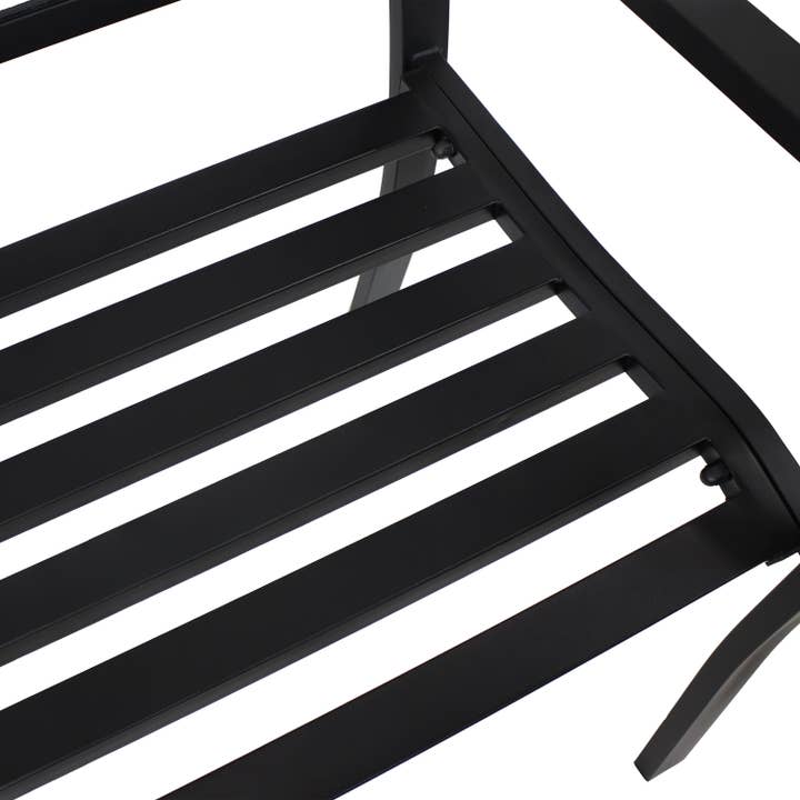 Sunnydaze Decor - Wholesale Bench - 2-Person Lattice Cast Iron Outdoor Garden Bench - Black8