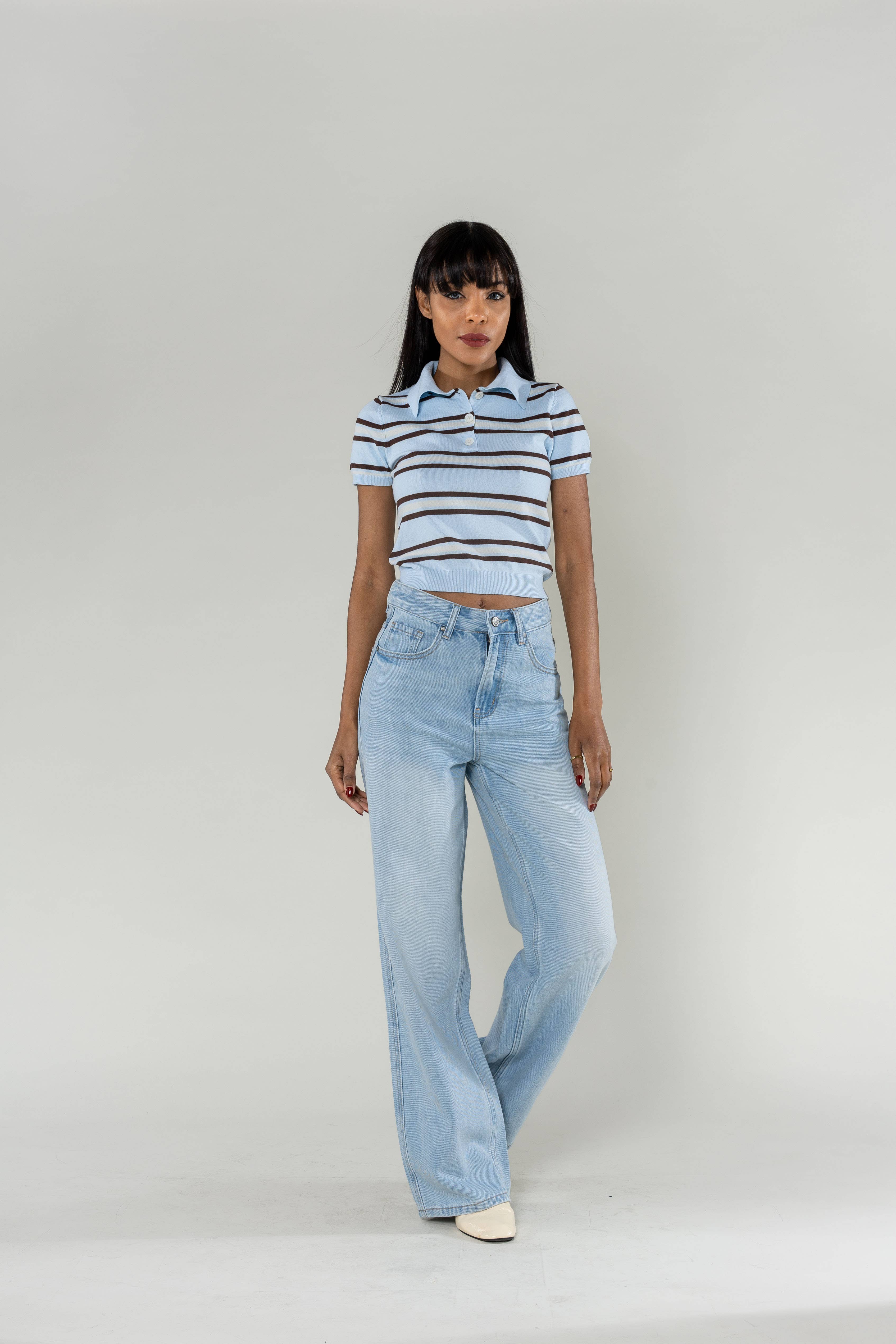 Nina Carter - Venta al por mayor Vaqueros - Mujer - Jean Lyocell Nina Carter de talle alto, corte recto ancho13