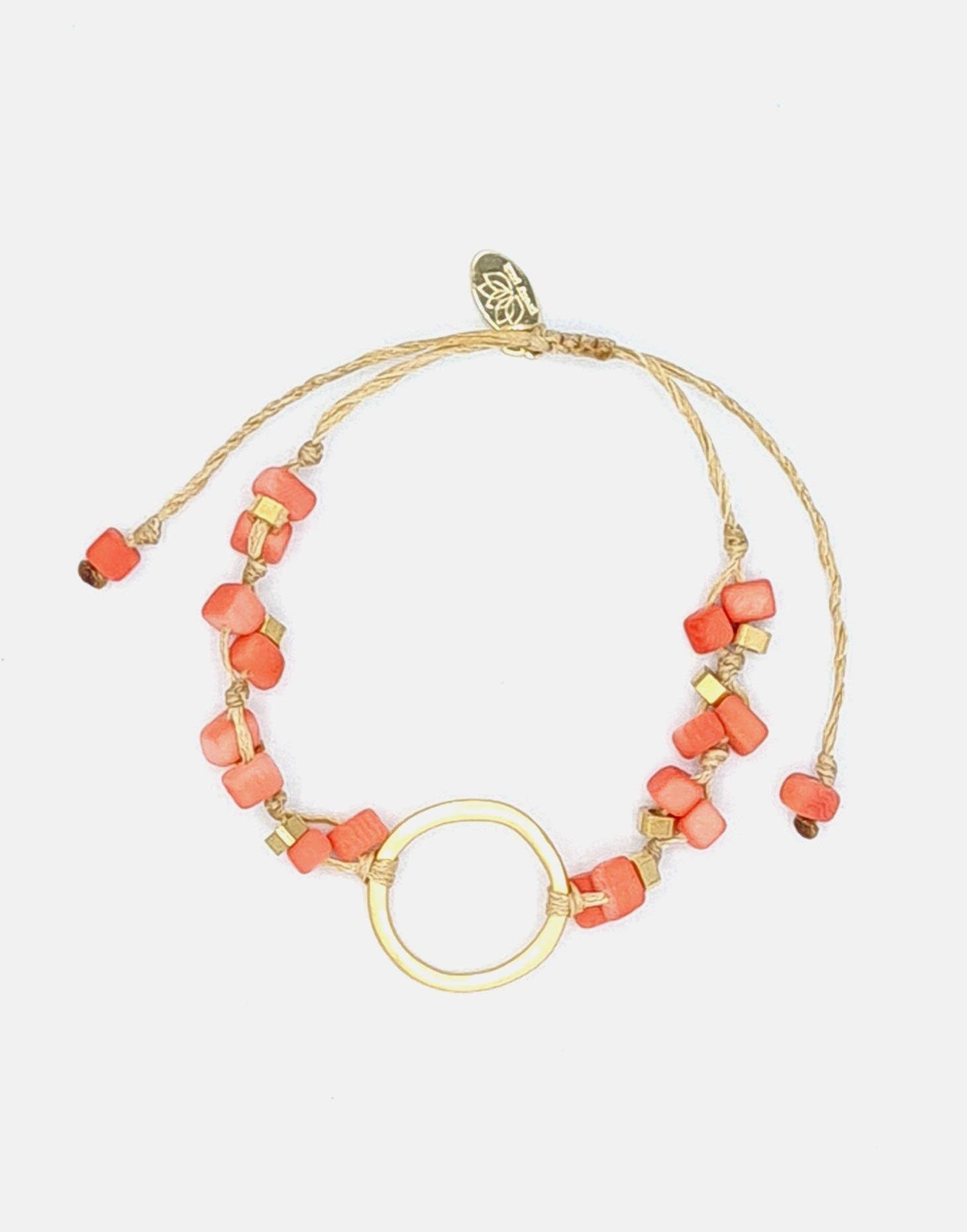 Pretty Pink Eco-Jewellery – wholesale Beaded bracelet – Dainty Tagua Bracelet1