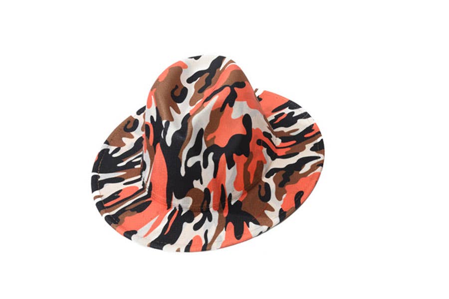 Nima Accessories Inc – Fedora - Mulher por atacado – Chapéu Camuflagem Estilo Fedora Impresso1