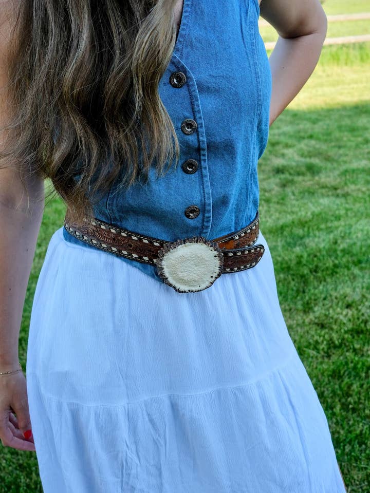 Elk Burr Belt Buckle – Western Handmade for wholesale by Montana Antler Mercantile