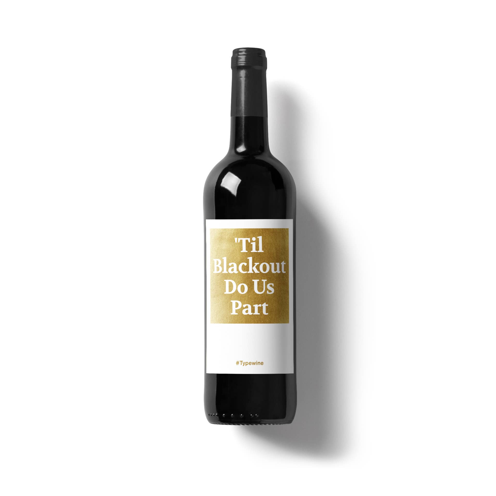 Typewine - Wholesale Gift Tag Label - Blackout Wine Label3