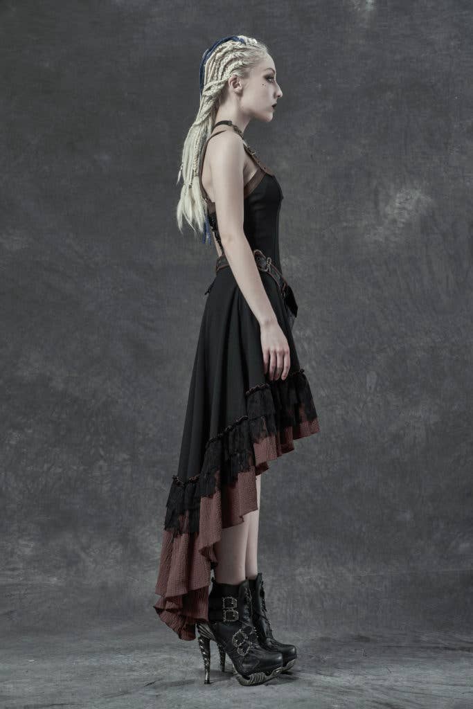 Brun WQ501 - Steampunk kjole med taljetaske for engroshandel på Faire8