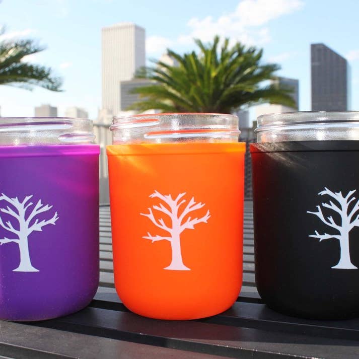 Frasco de pedreiro de silicone de árvore de 8 oz Koozie por atacado de Mason-Re