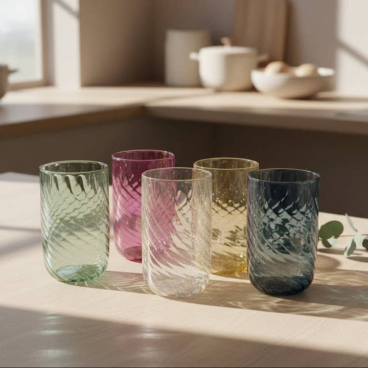 Dandarah - Wholesale Drinking Glass/Cup - Blown Glass Stemless Glass - Iridescent8