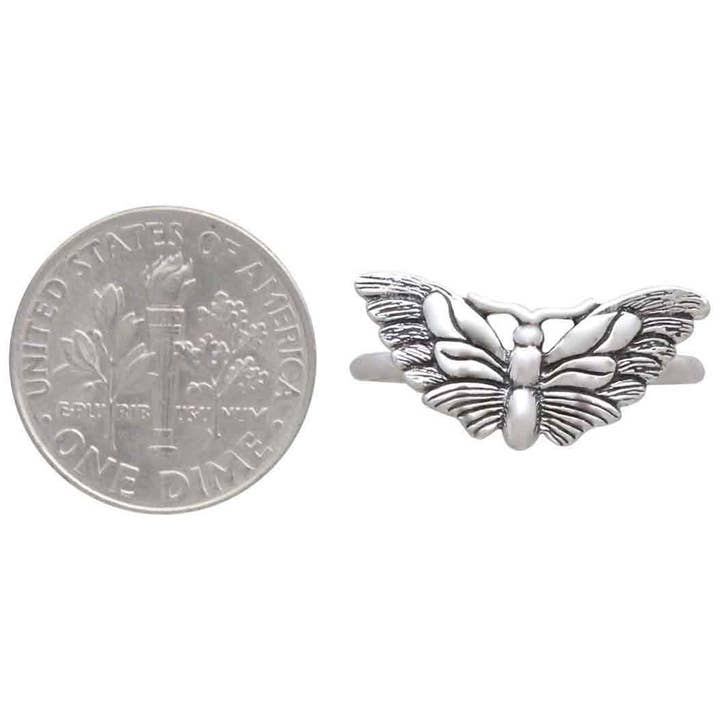 Nina Designs - Wholesale Cocktail/Statement Ring - Sterling Silver or Bronze Butterfly Moth Ring