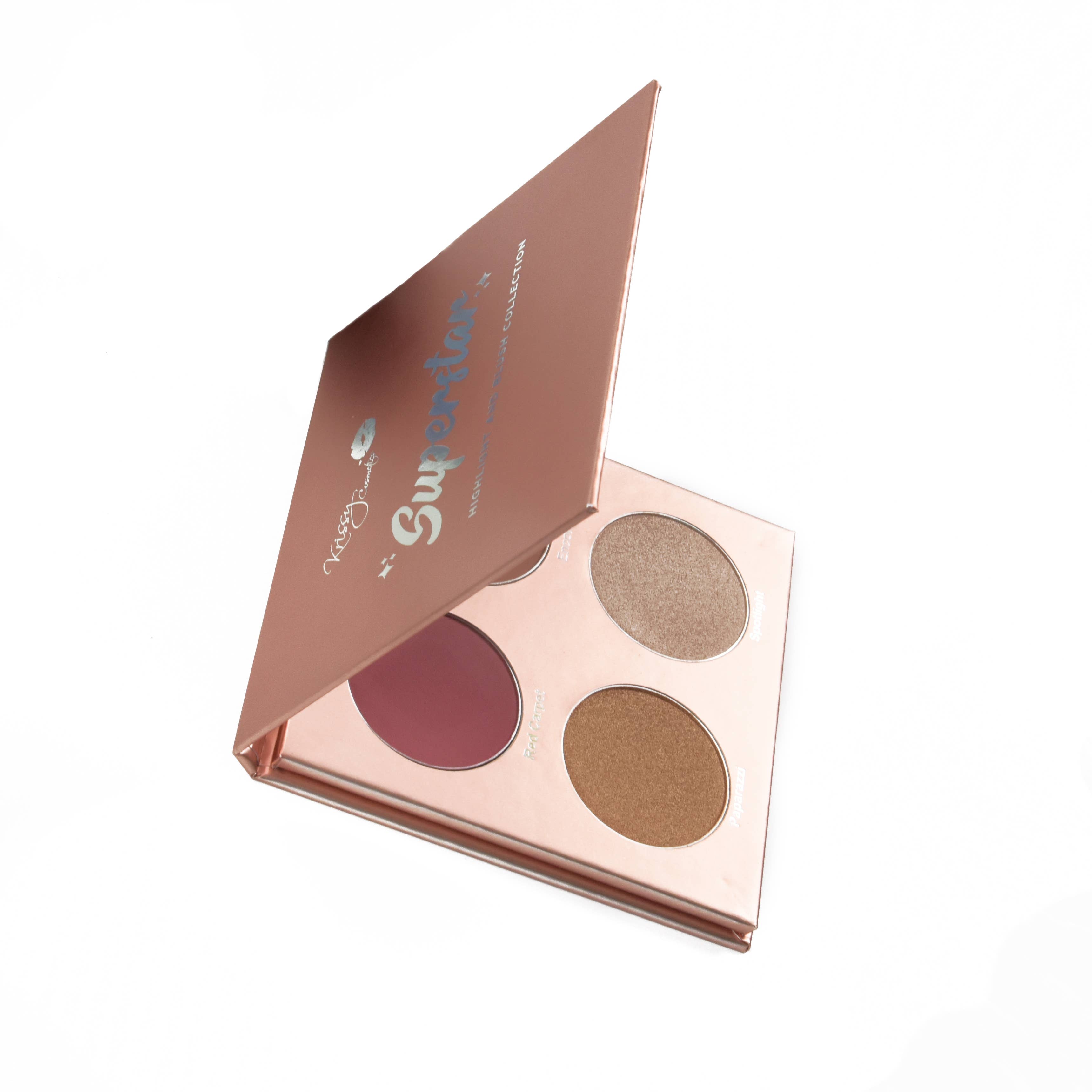 Krissy D Cosmetics - Vente Blush/fards à joues - Palette « Superstar » de blush et illuminateur6