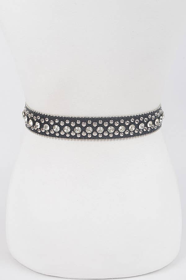 3AM BY H&D ACCESSORIES - Wholesale Belt - Women's - Studded Rhinestone Belt6