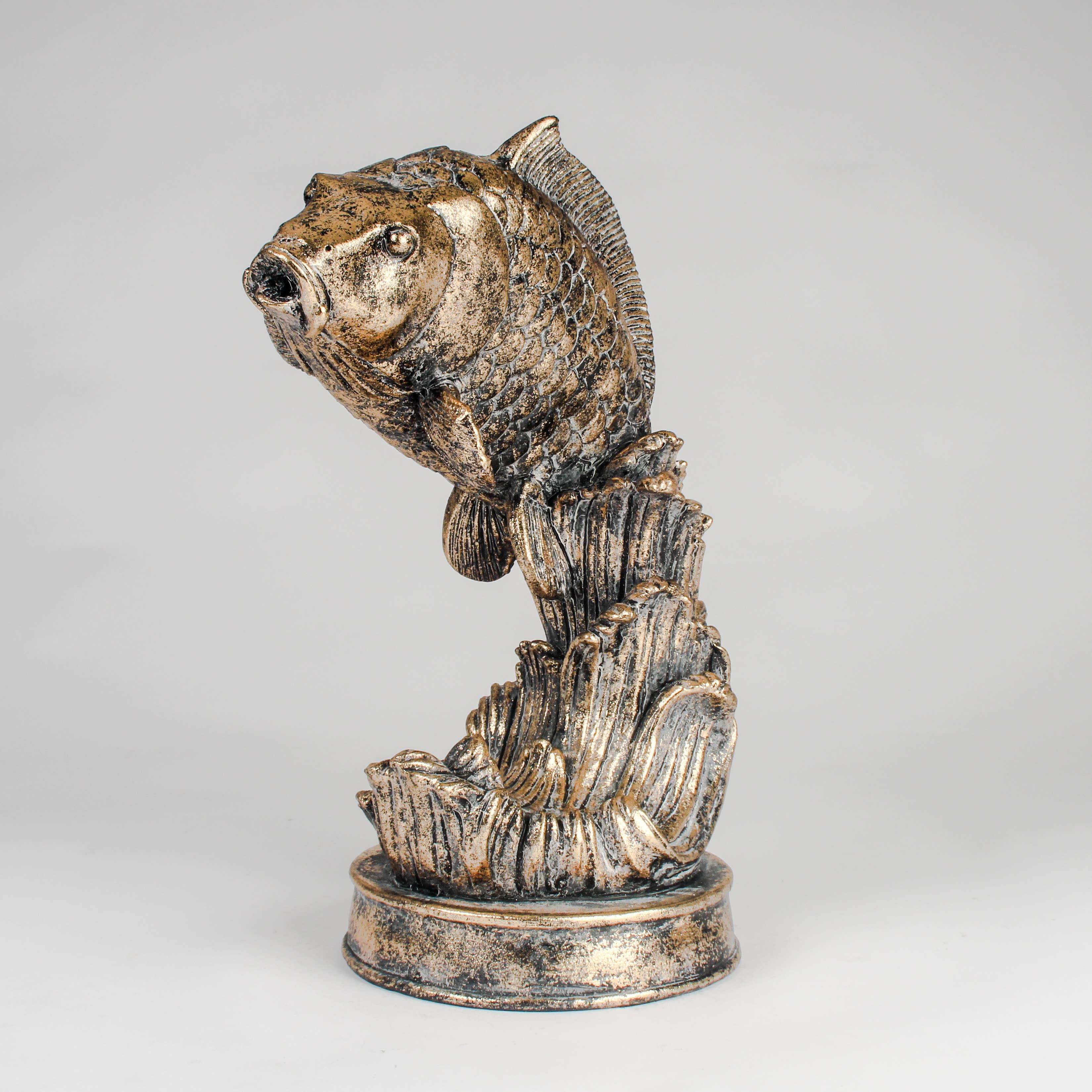 Originals International Ltd – Estatueta decorativa por atacado – Leaping Fish Prata1