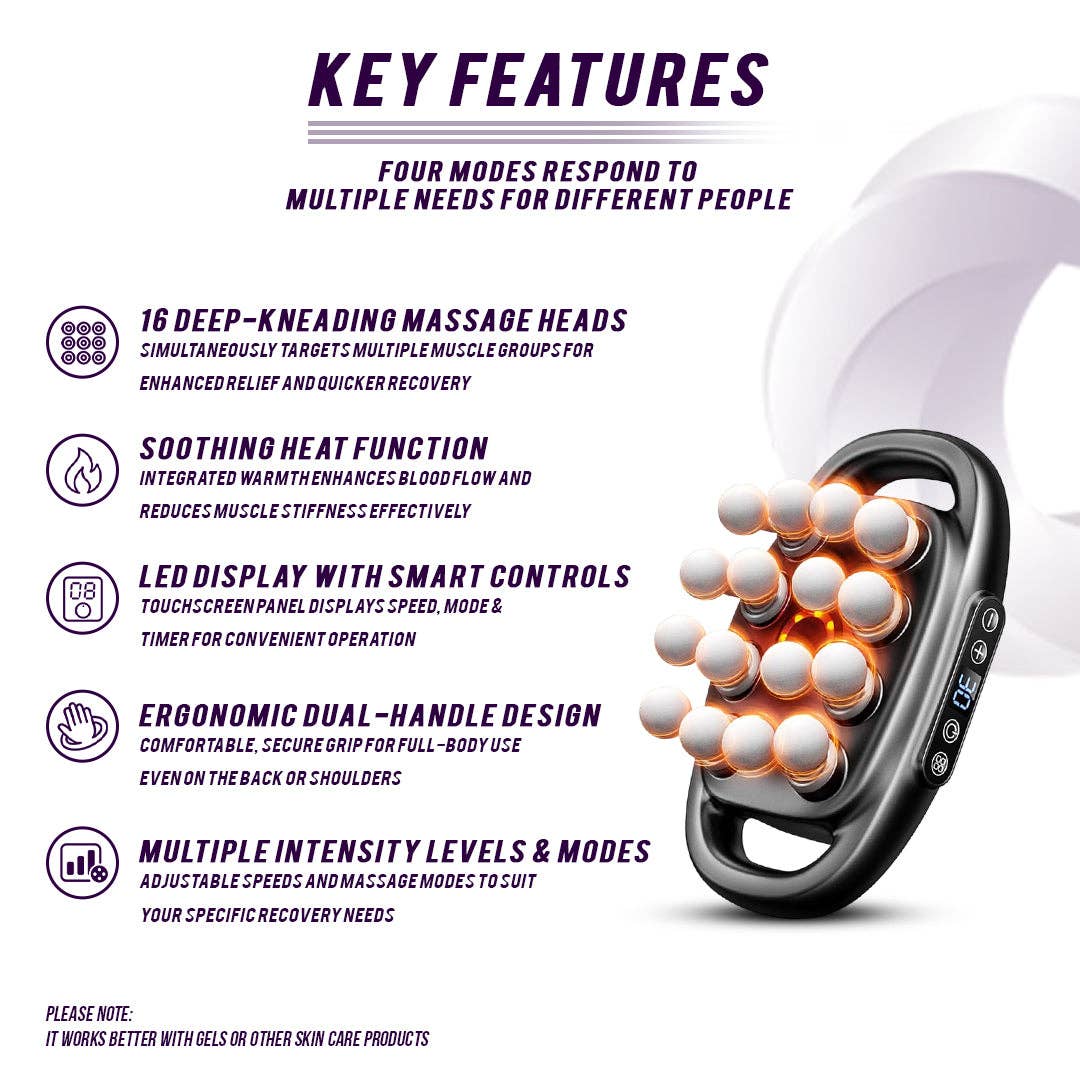 eterus – Engroshandel Massageapparat til kroppen – 16-hoved muskelmassagepistol dybvæv percussion massager.5