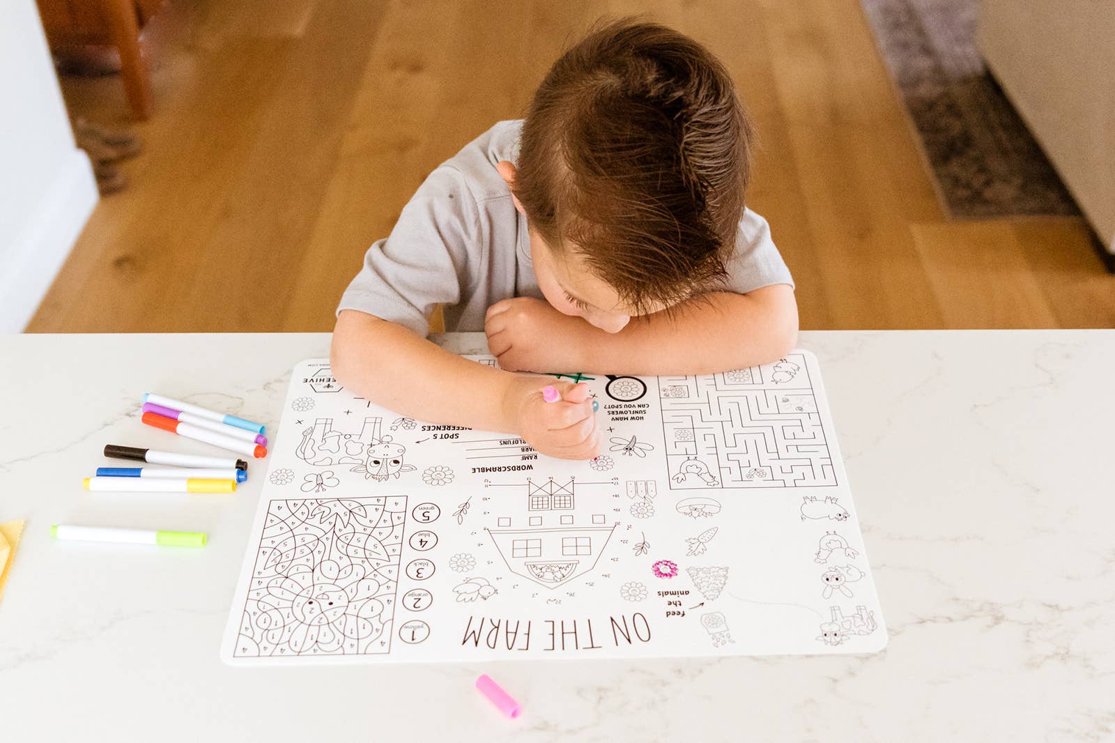 Babeehive Goods - Wholesale Coloring Mat - Kids & Baby - Silicone Reusable Coloring Placemat5