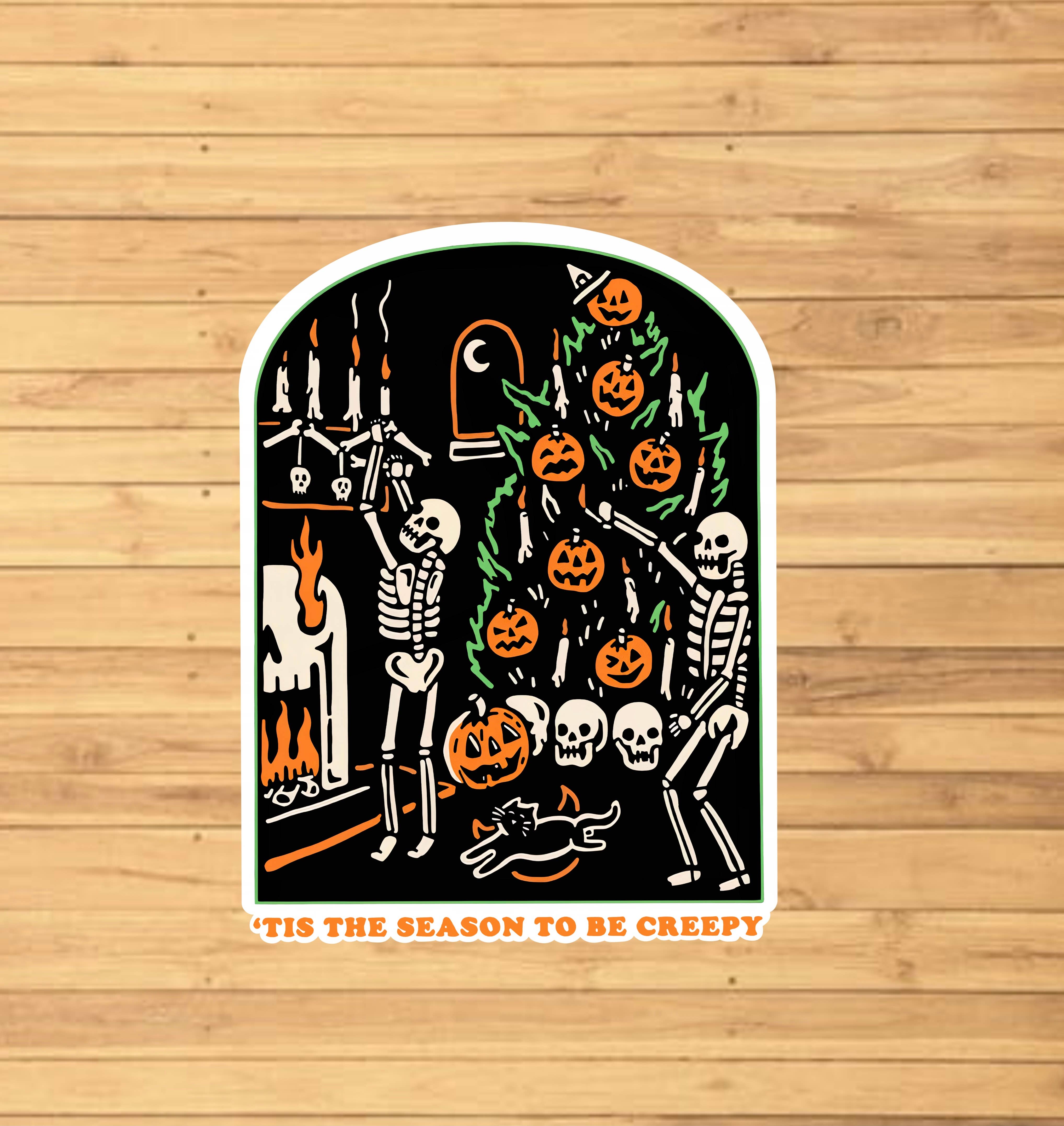 EnchantingSunshine - Wholesale Sticker - Tis The Season To Be Creepy Halloween Sticker1