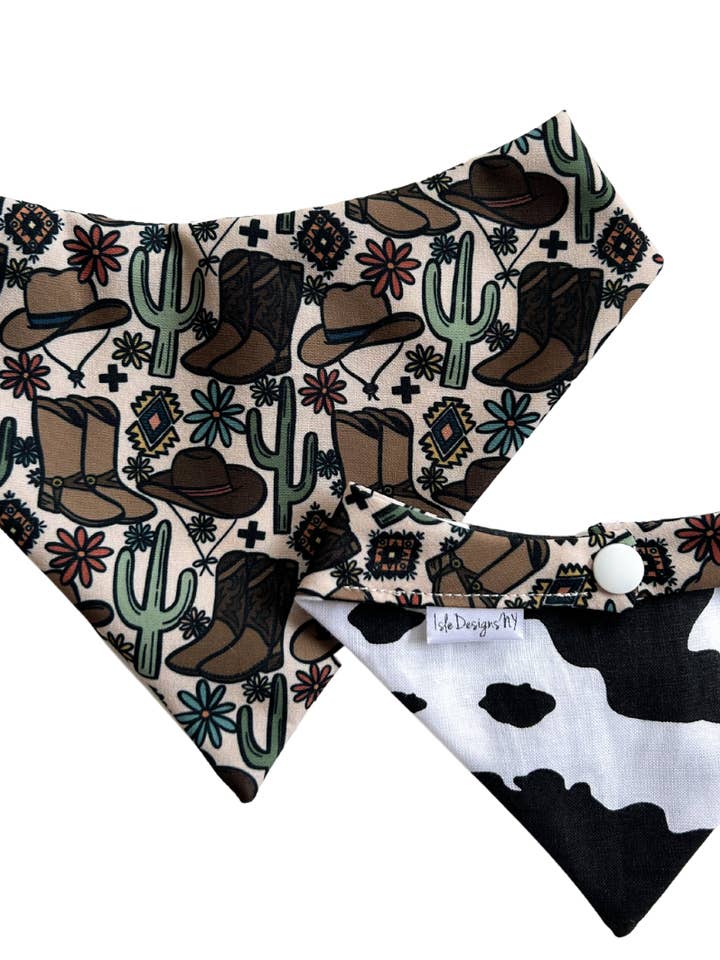 Bandana per animali domestici reversibile occidentale per la vendita all'ingrosso da parte di Isle Designs NY
