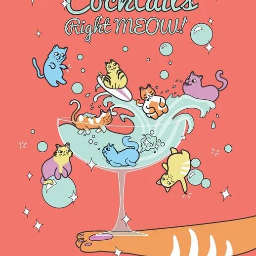 Books by splitShops - Wholesale Coloring & Activity Book - Adult - Cocktails Right Meow: Color While You Drink V1; An Adult Coloring Book Series. - Paperback
