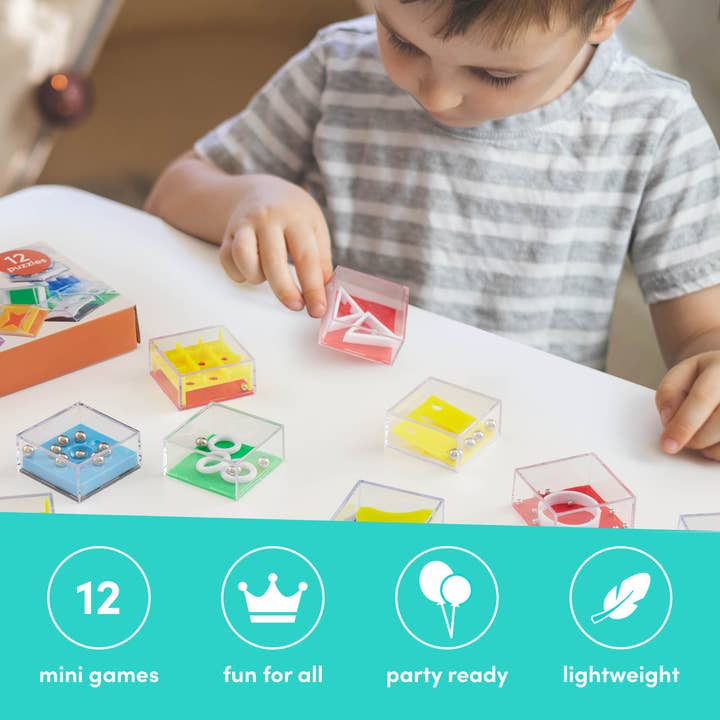 The Twiddlers - Wholesale Puzzle - Kids - 12 Mini Maze Puzzle Cube Game Brain Teasers, Party Toy3