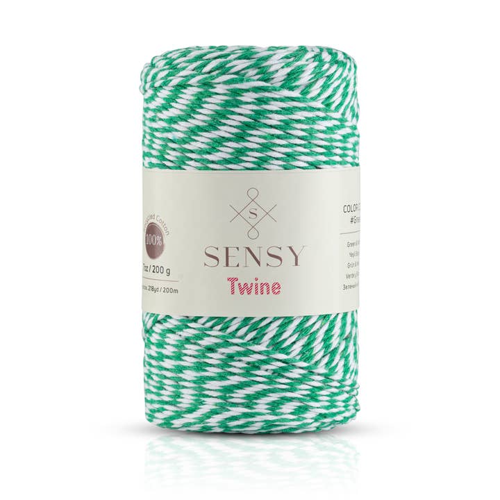 Sensy - Wholesale Twine - Sensy Premium 2mm - 240 yards %100 Cotton Striped Twine Pack