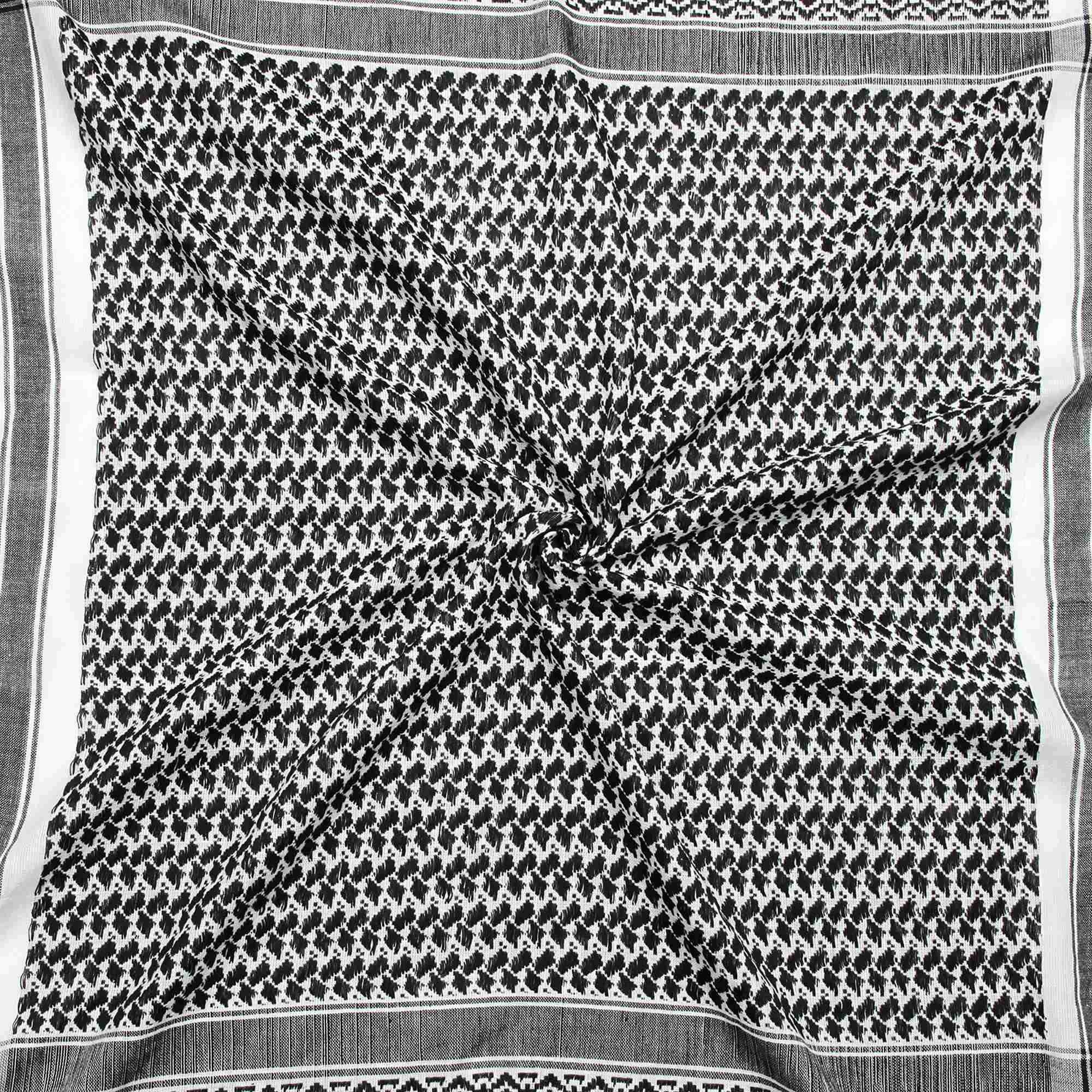 Tribal Trade GmbH - Wholesale Scarf - Unisex - Palituch - White - Black - Kufiya PLO towel2