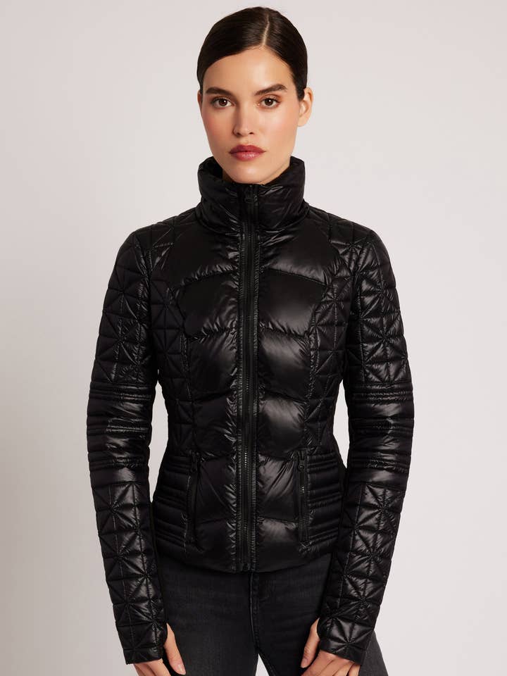 Lightweight Down Filled Packable Puffer JLS/NB for wholesale by Blanc Noir