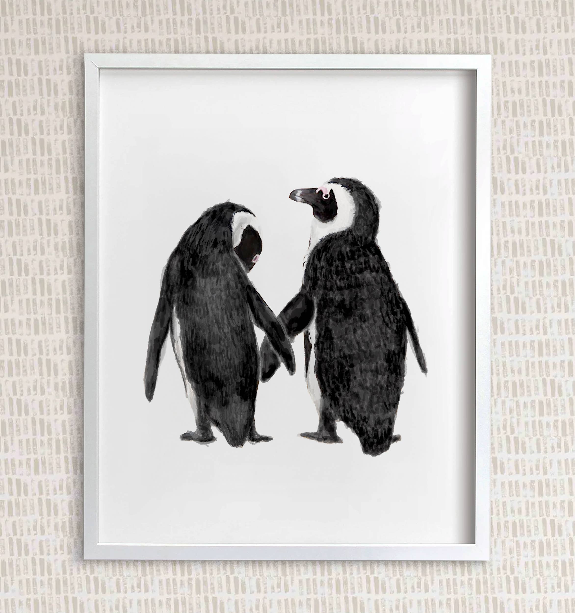 Triple Studio - Wholesale Art Print - Penguins in Love Art Print | Wedding & Anniversary Gift0