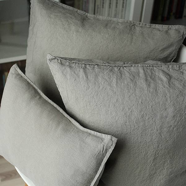 LinenMe - Wholesale Throw Pillow Cover - Linen Cushion Cover Taupe Stone Washed