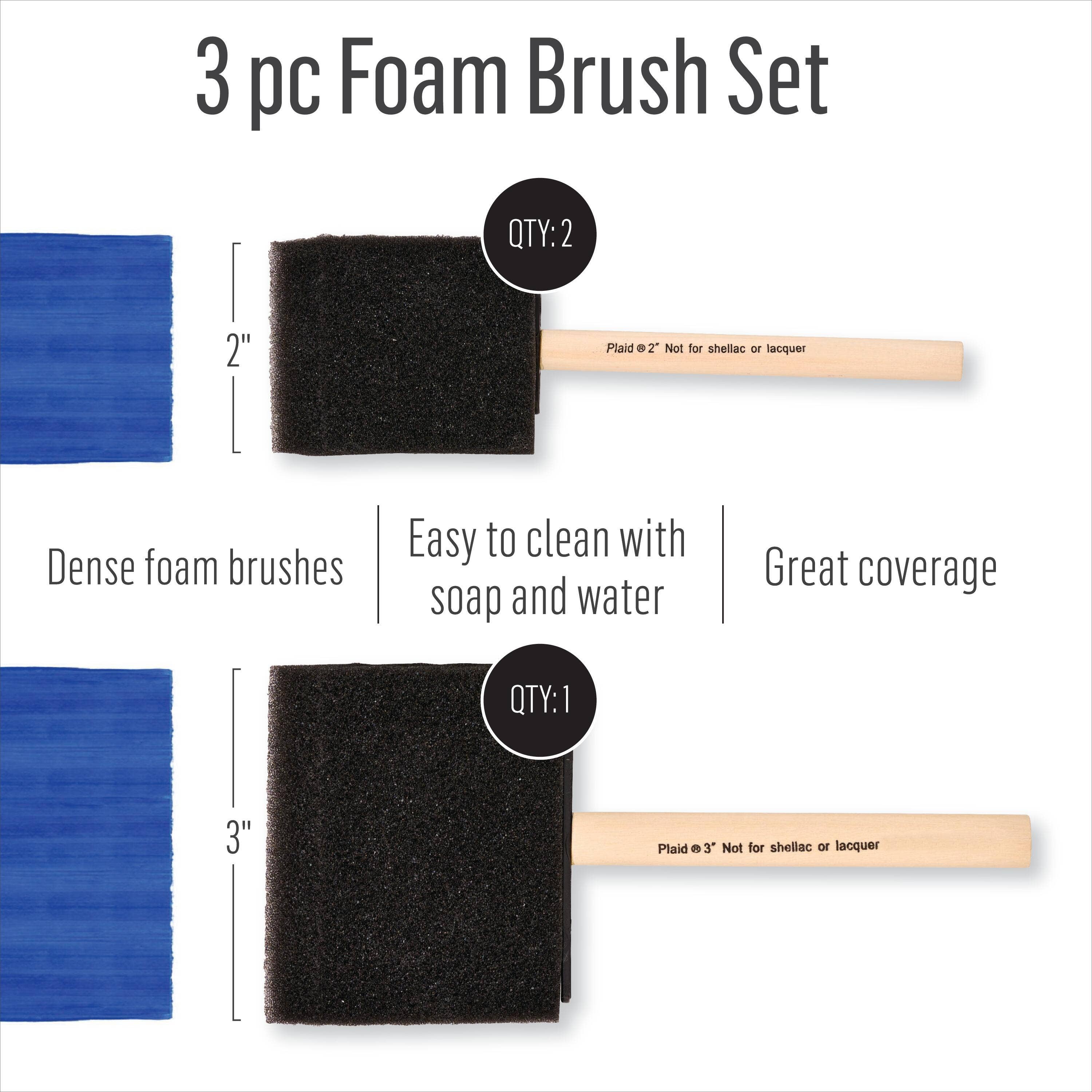 Plaid Crafts - Wholesale Paint/Wax Brush - Plaid ® Brush Sets - Foam Brush Set of 32
