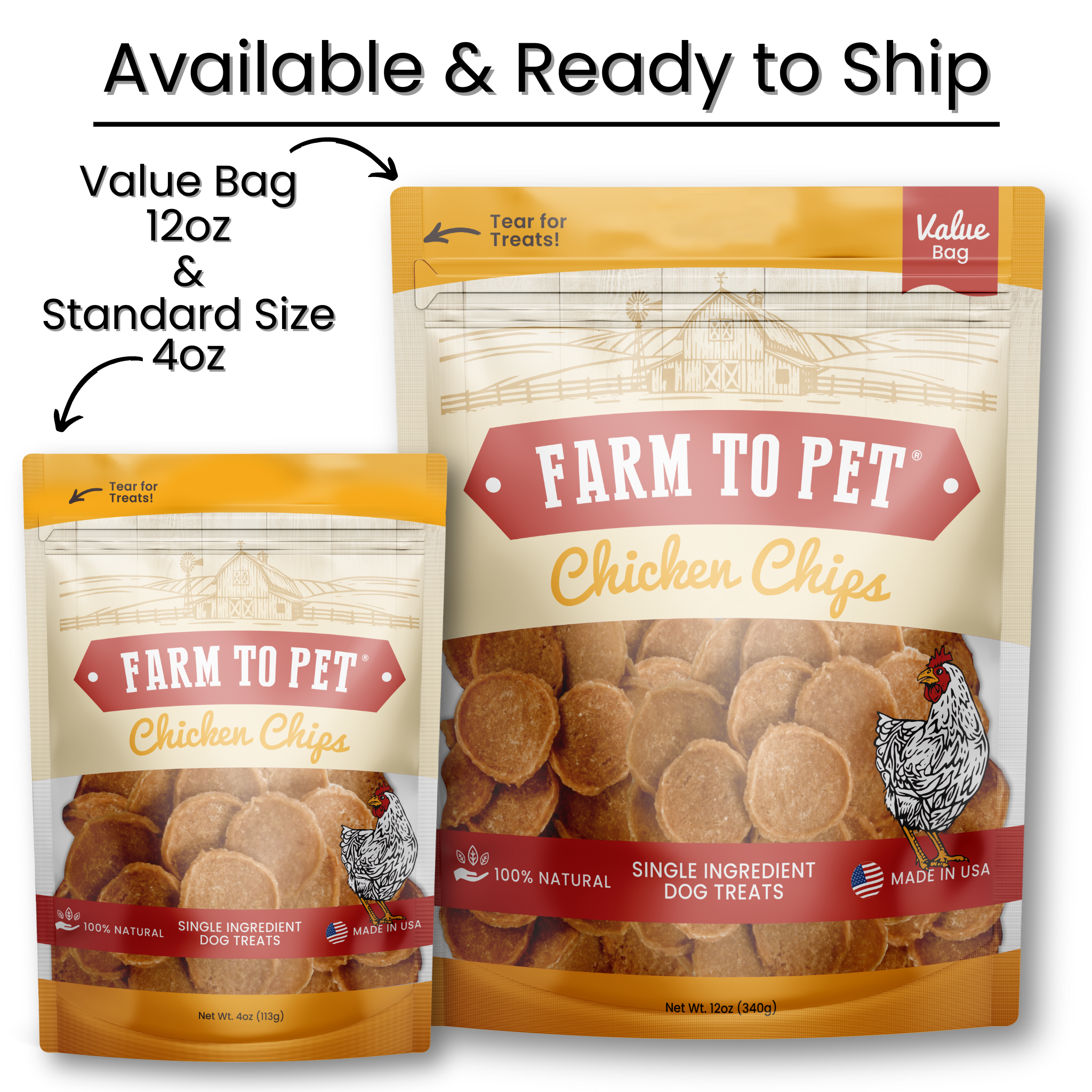 Farm to Pet Healthy Dog Treats - Wholesale Pet Treats - Dog - Chicken Chips Dog Treats5