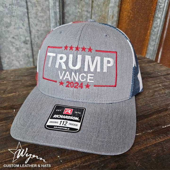 Trump Vance 2024 voor wholesale door Wynn Custom Leather & Hats