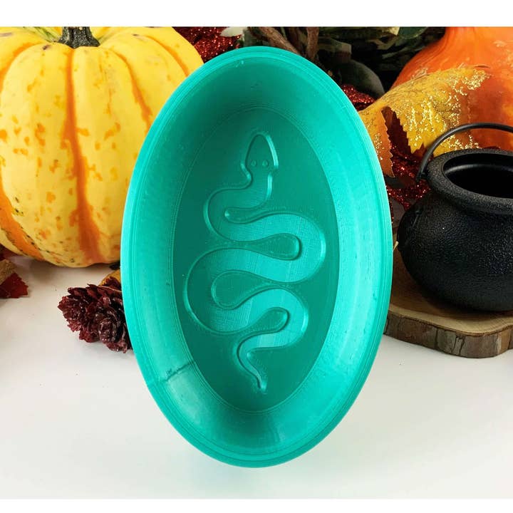 Halloween SNAKE Oval Bath Bomb Mould - 3D Moulds - 3D Printed Shower Steamer Mould - Handmade Shower Bomb Mould for wholesale by Ocean Moulds