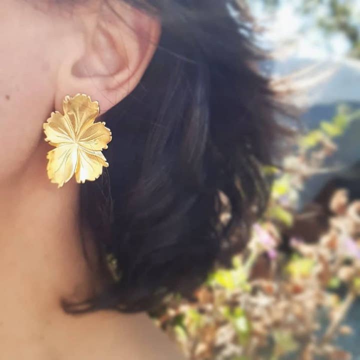 NATURE GOLD EARRINGS for wholesale by MIO JEWELS