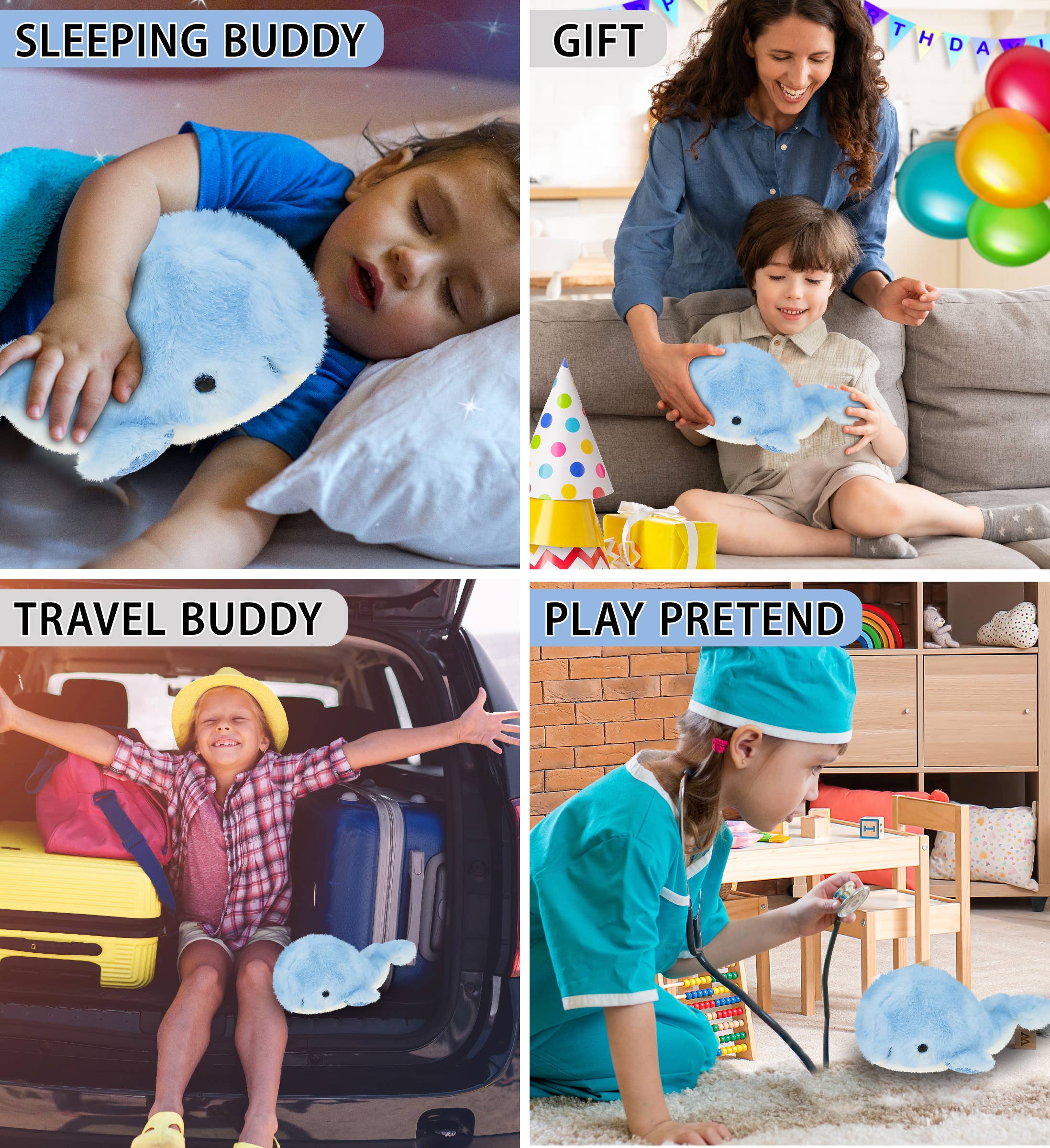 Cota Global - Wholesale Stuffed/Plush Toy - Kids & Baby - Super Soft Plush - Blue Whale3