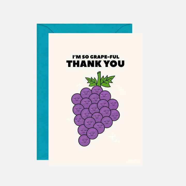Grape-ful Thank You Card for wholesale by Pearl Ivy