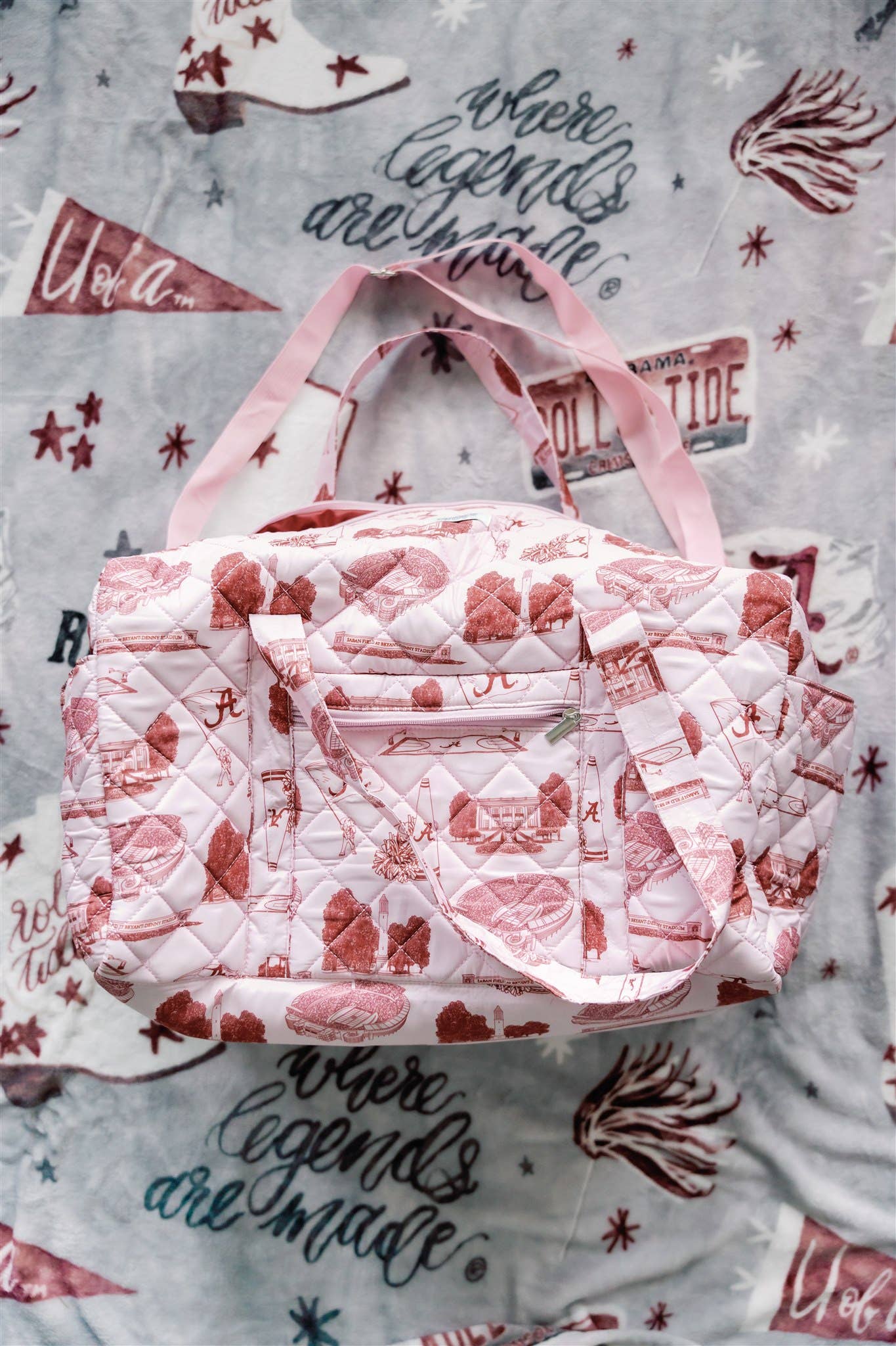 Gracefully Made Art – Saco de viagem - Mulher por atacado – Mala Acolchoada Licenciada da Universidade do Alabama1