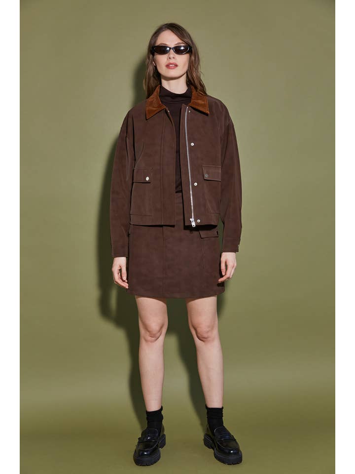 ELLI WHITE - Wholesale Skirt - Women's - Short skirt with flap pockets5