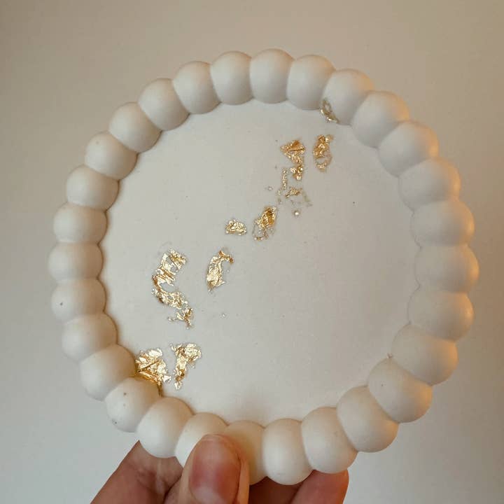 My Milky Candle - Wholesale Decorative Tray - Small bubbles gold leaf tray