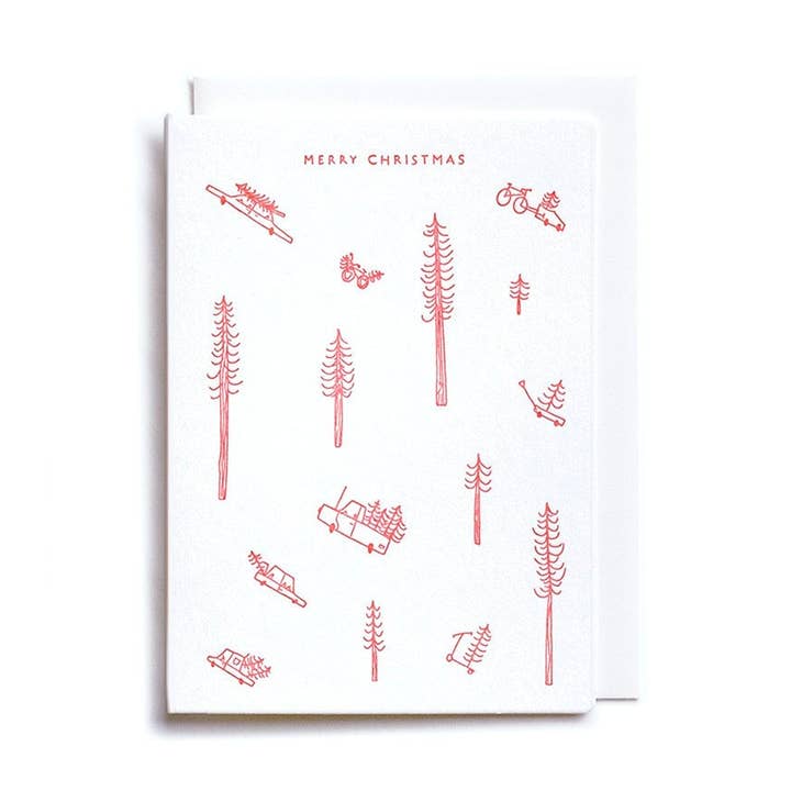 Tree Farm | Christmas | Letterpress Cards Set of 5 for wholesale by Homework Letterpress Studio