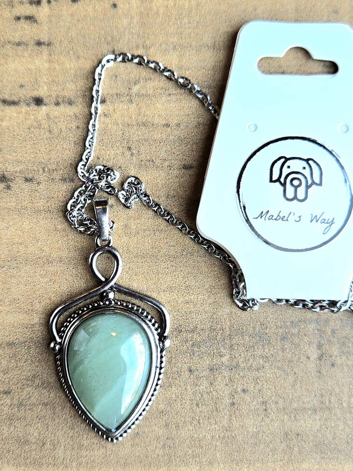 Teardrop Gemstone Necklace for wholesale by Mabel's Way